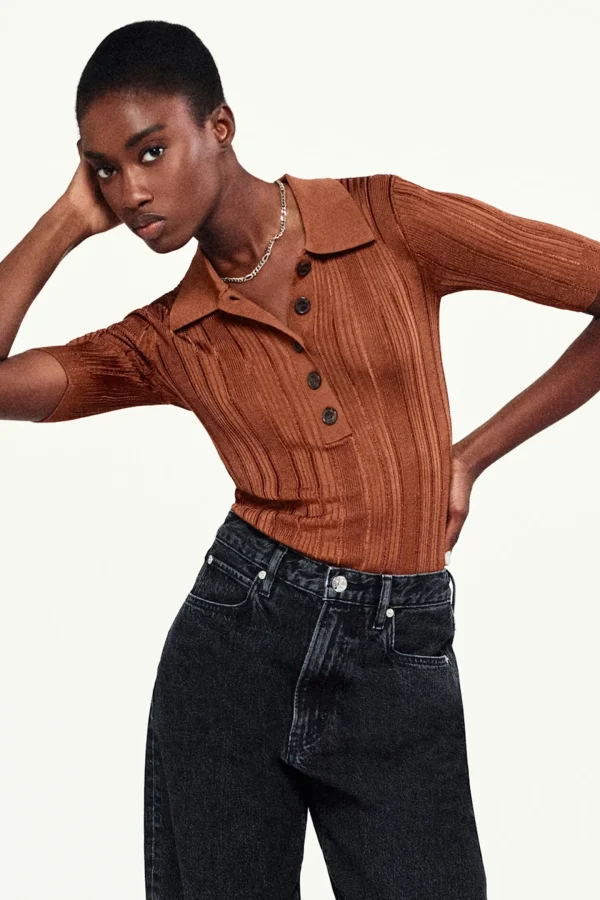 Frame Shirts, Tank Tops & Longsleeves<Poloshirt in Light Camel