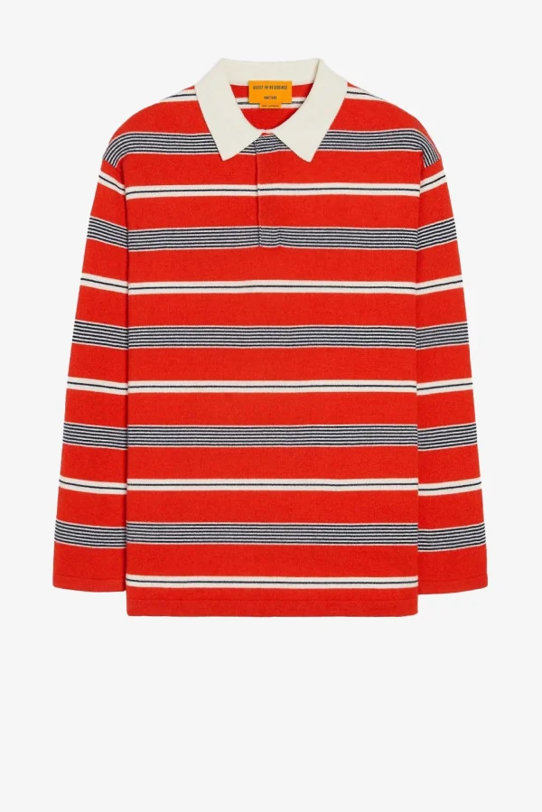 Guest in Residence Shirts, Tank Tops & Longsleeves<Poloshirt Rugby in Cherry