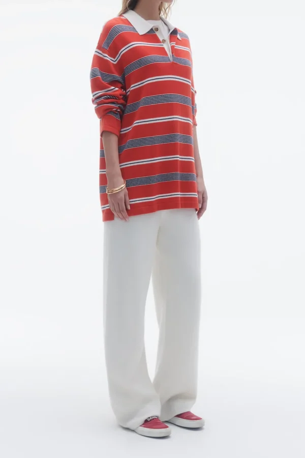 Guest in Residence Shirts, Tank Tops & Longsleeves<Poloshirt Rugby in Cherry