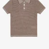 Guest in Residence Shirts, Tank Tops & Longsleeves<Poloshirt Shrunken in Chestnut/Cream