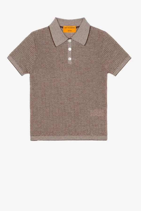 Guest in Residence Shirts, Tank Tops & Longsleeves<Poloshirt Shrunken in Chestnut/Cream
