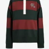 Ladneri Shirts, Tank Tops & Longsleeves<Poloshirt Varsity in Bordeaux/Dark Green