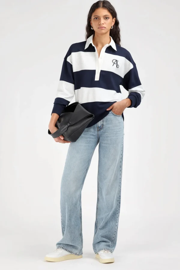 Ladneri Shirts, Tank Tops & Longsleeves<Poloshirt Varsity in Navy/Grey