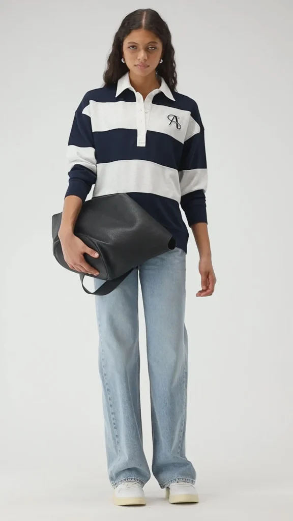 Ladneri Shirts, Tank Tops & Longsleeves<Poloshirt Varsity in Navy/Grey