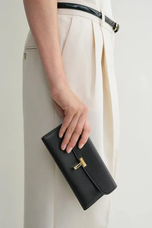 Toteme Clutches & Pouches<Portemonnaie T-Lock in Schwarz