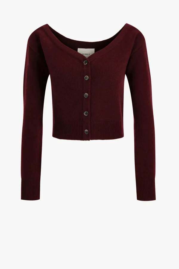 Lisa Yang Strickjacken<Pullover Beata in Deep Plum