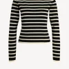 Frame Pullover<Pullover Boatneck in Schwarz/Multi