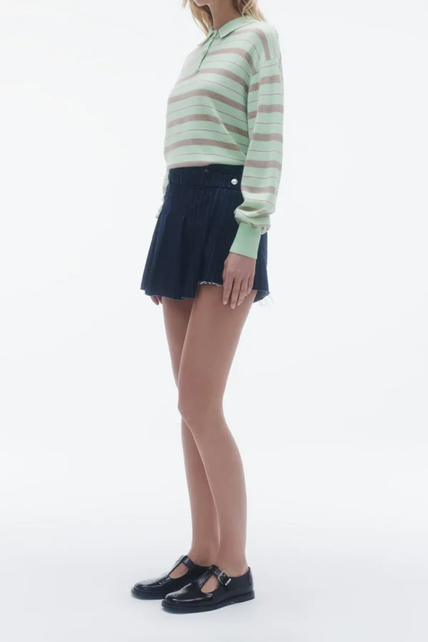 Guest in Residence Pullover<Pullover Collegiate Polo in Mint Combo
