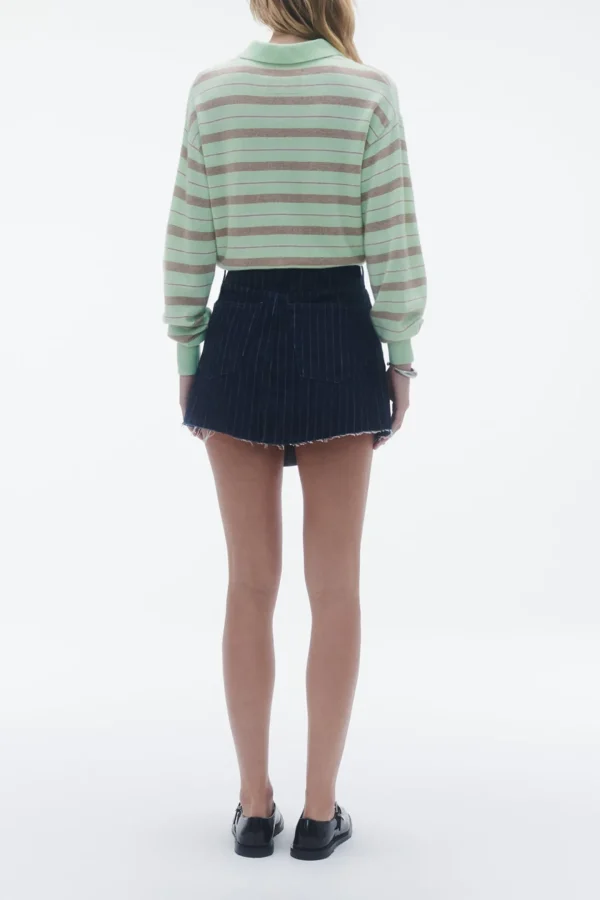 Guest in Residence Pullover<Pullover Collegiate Polo in Mint Combo