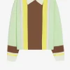 Guest in Residence Pullover<Pullover Cropped Rugby in Mint Combo