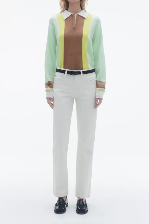 Guest in Residence Pullover<Pullover Cropped Rugby in Mint Combo