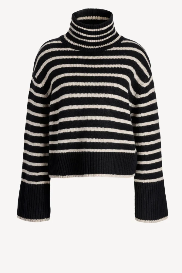 Lisa Yang Pullover<Pullover Fleur in Black/Sand