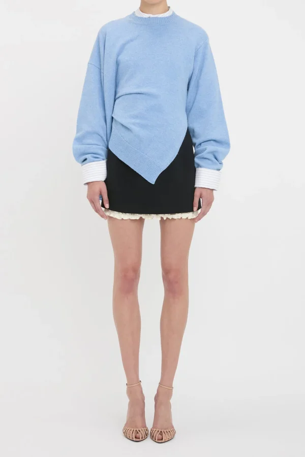 Victoria Beckham Pullover<Pullover Gathered in Iceberg
