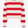 Guest in Residence Pullover<Pullover Grizzly Stripe in True Red Combo