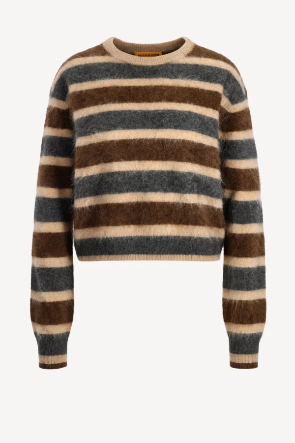 Guest in Residence Pullover<Pullover Grizzly Stripe in Chestnut Combo