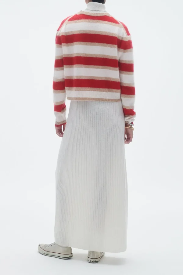 Guest in Residence Pullover<Pullover Grizzly Stripe in True Red Combo