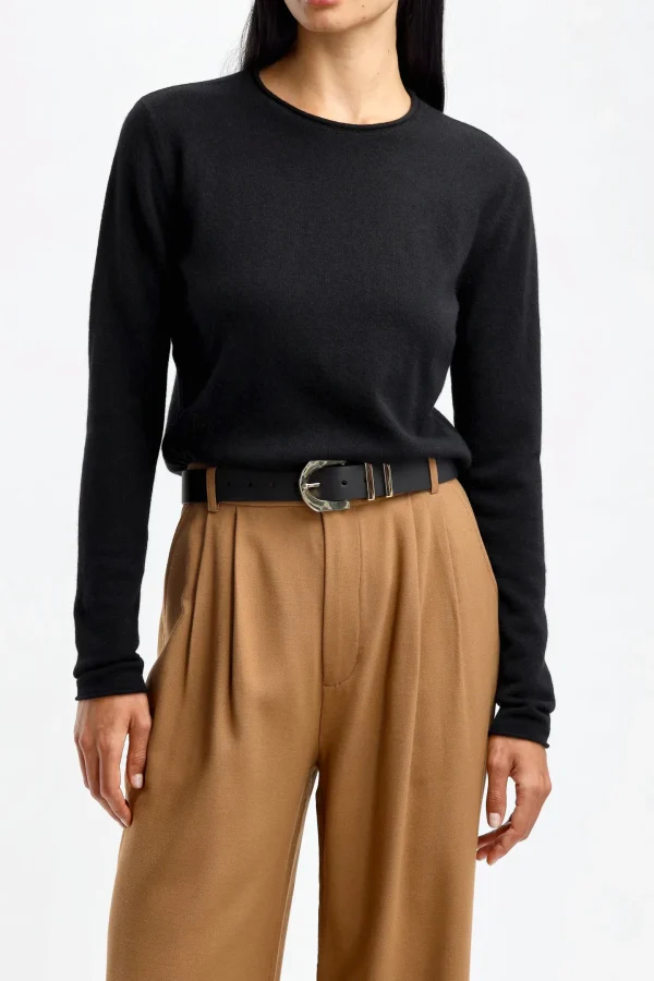 Lisa Yang Pullover<Pullover Ida in Schwarz