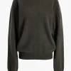 Frenckenberger Pullover<Pullover Mini R-Neck in Black Olive