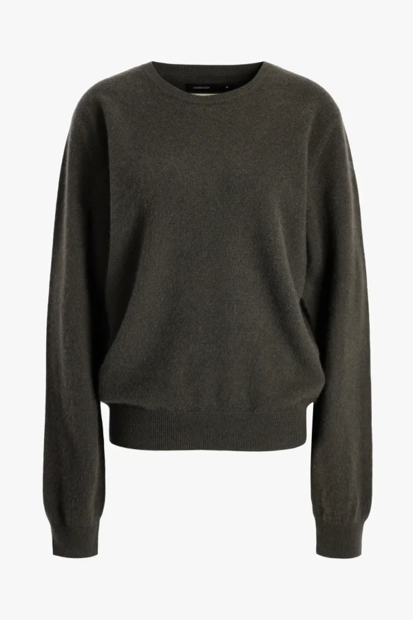 Frenckenberger Pullover<Pullover Mini R-Neck in Black Olive