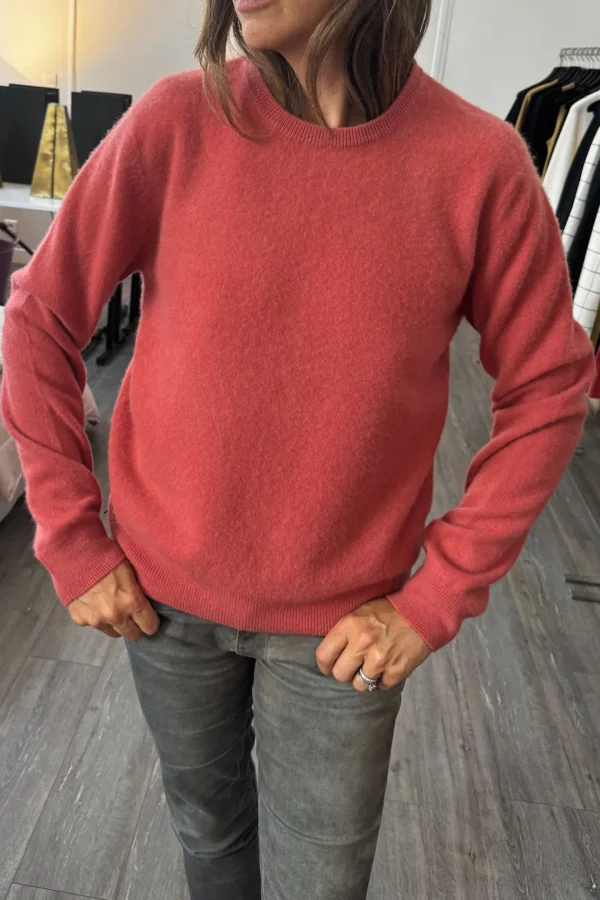 Frenckenberger Pullover<Pullover Mini R-Neck in Old Pink