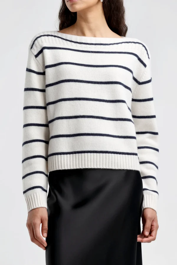 Ladneri Pullover<Pullover Provence in Navy/Weiß