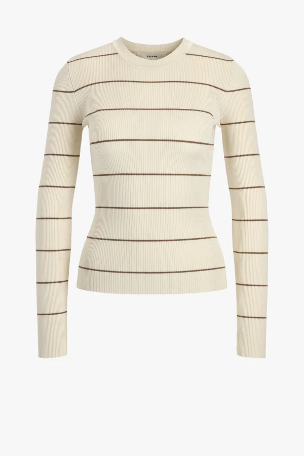 Frame Pullover<Pullover Rib Crew in Camel/Multi