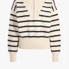 Allude Pullover<Pullover Troyer in Ivory/Schwarz