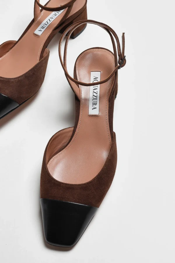 Aquazzura Heels<Pumps French Flirt in Espresso/Blue