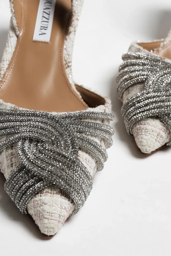 Aquazzura Heels<Pumps Gatsby Sling in Latte
