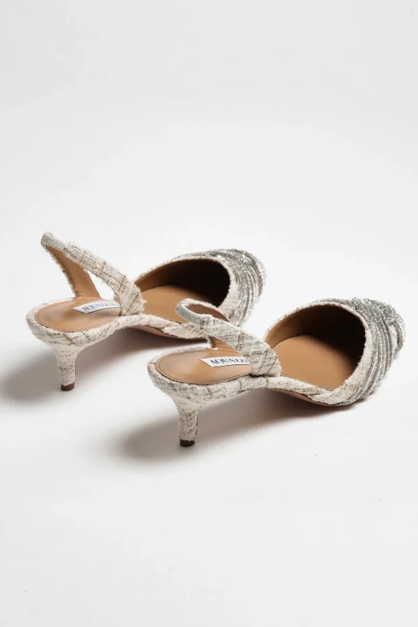 Aquazzura Heels<Pumps Gatsby Sling in Latte