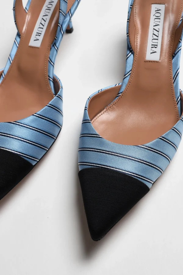 Aquazzura Heels<Pumps Milanese Swing in Light Blue/Black