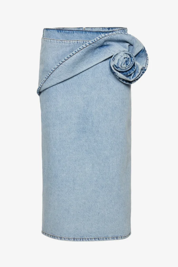 Magda Butrym Röcke<Rock Floral Appliqué in Light Blue