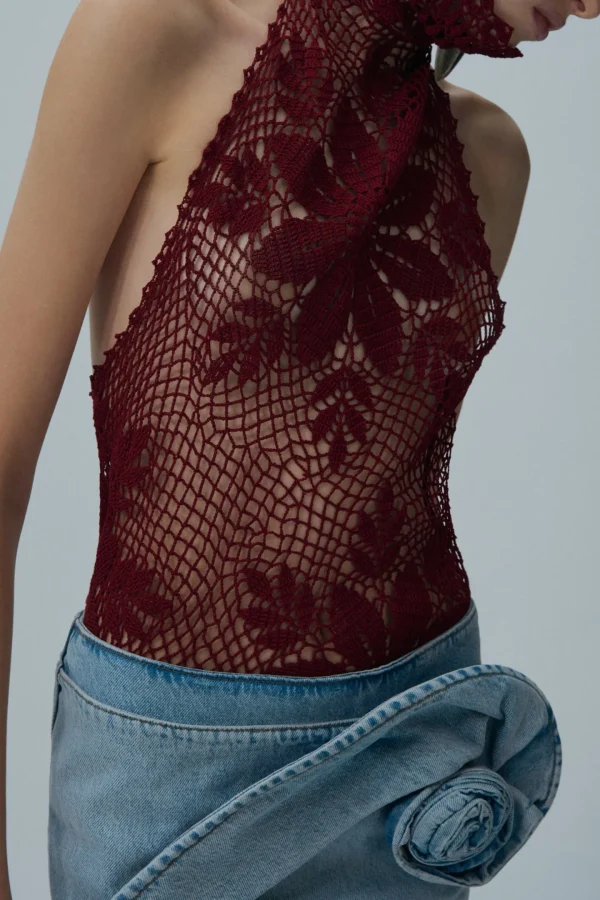 Magda Butrym Röcke<Rock Floral Appliqué in Light Blue