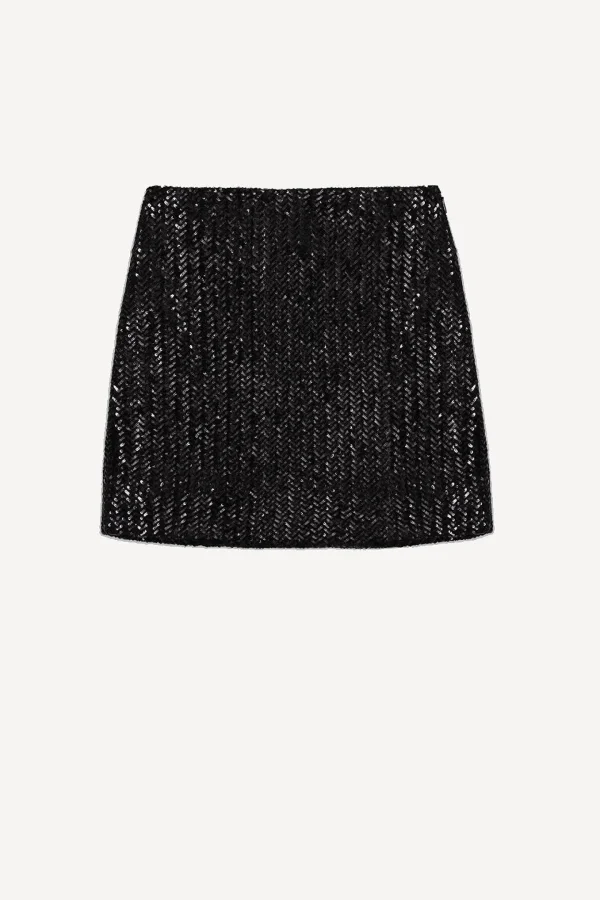 Anine Bing Röcke<Rock Tierra in Black Sequin