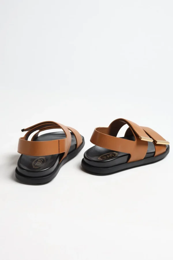 Tod's Sandalen & Slipper<Sandale mit Riemen in Cognac