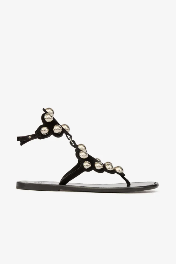 Isabel Marant Sandalen & Slipper<Sandale Velvee in Schwarz/Silber