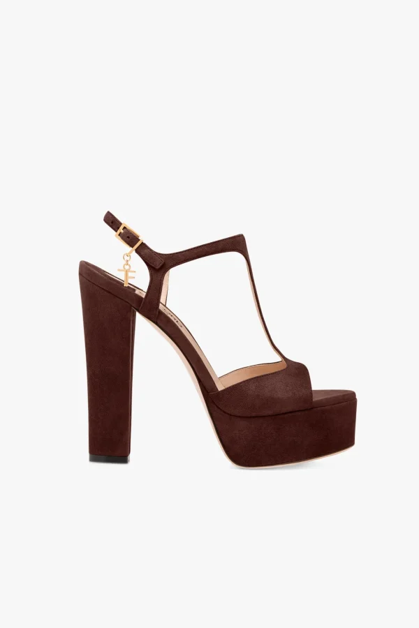 Tom Ford Heels<Sandalette Angelina in Dark Whiskey