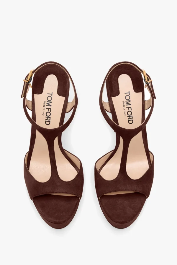 Tom Ford Heels<Sandalette Angelina in Dark Whiskey