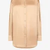 Tom Ford Blusen & Tops<Seidenbluse Relaxed in Pale Beige