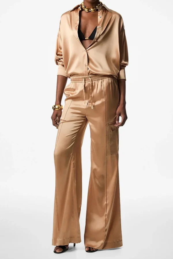 Tom Ford Blusen & Tops<Seidenbluse Relaxed in Pale Beige