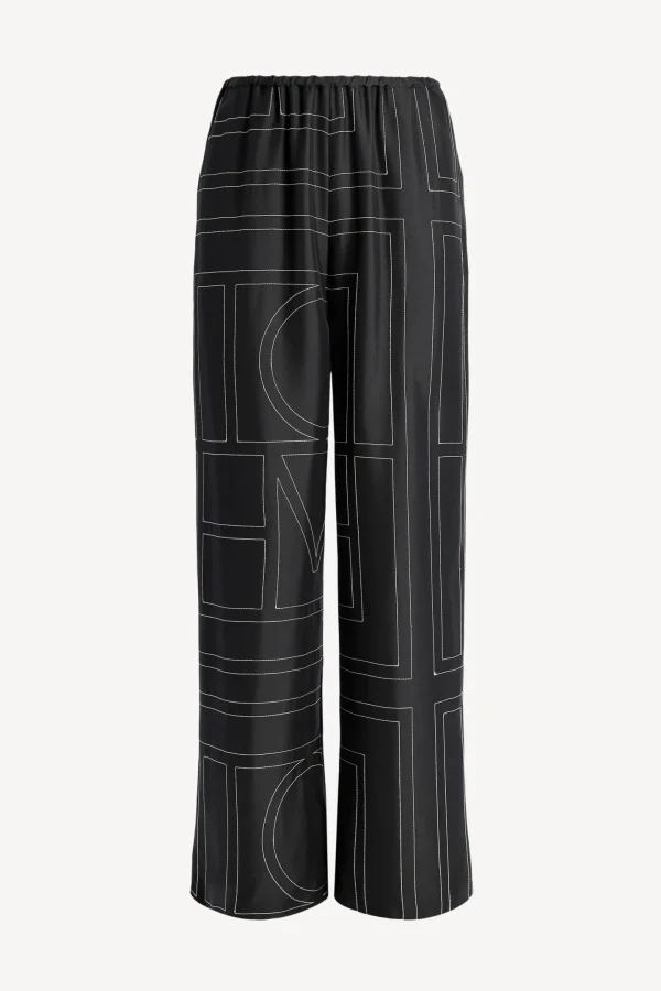 Toteme Hosen & Jumpsuits<Seidenhose Monogram PJ in Schwarz
