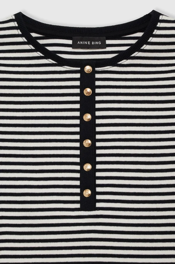 Anine Bing Shirts, Tank Tops & Longsleeves<Shirt Alessia in Cream/Schwarz