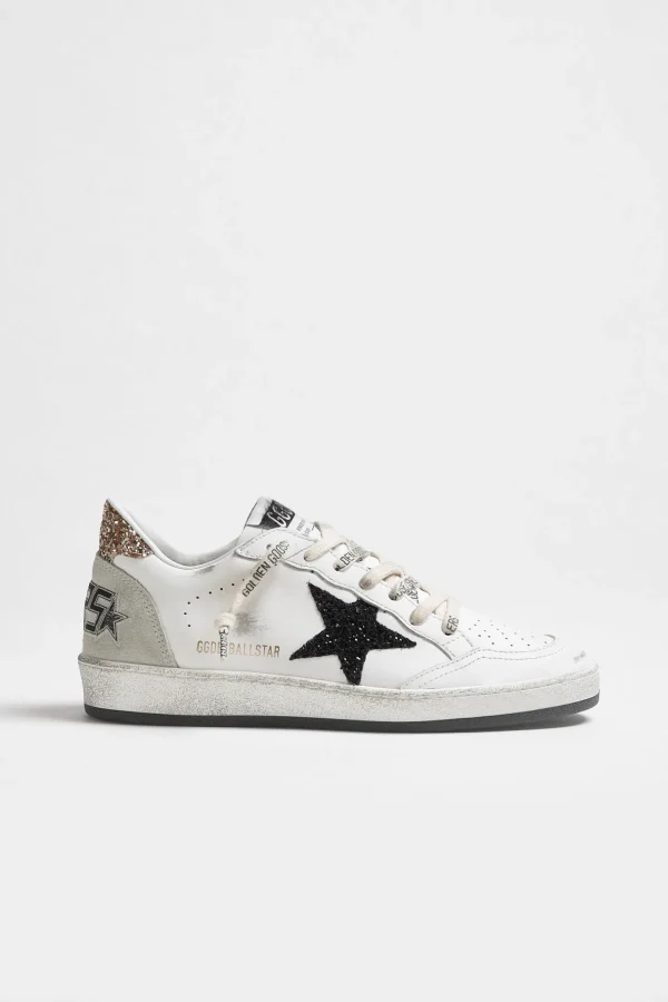 Golden Goose Sneaker | Low Top<Sneaker Ball Star in Weiß/Gold/Schwarz/Ice