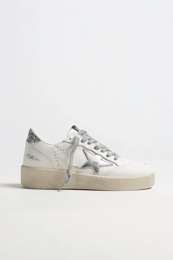 Golden Goose Sneaker | Low Top<Sneaker Ballstar 2 in Weiß/Silber