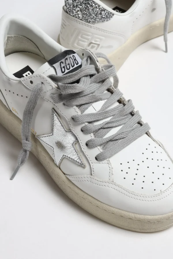Golden Goose Sneaker | Low Top<Sneaker Ballstar 2 in Weiß/Silber