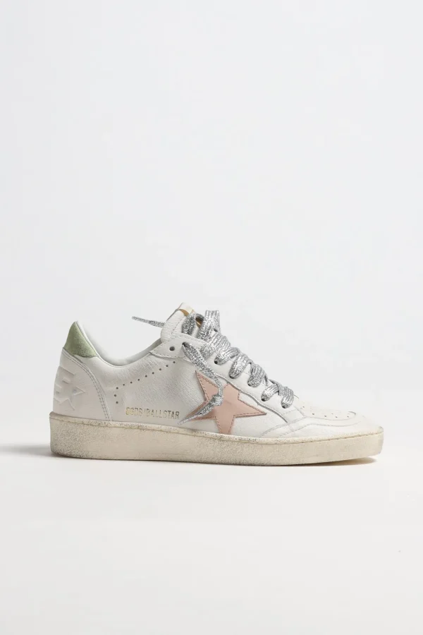 Golden Goose Sneaker | Low Top<Sneaker Ballstar in Weiß/Pink/Grün