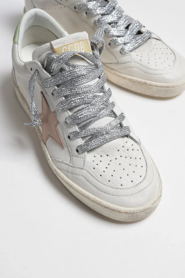 Golden Goose Sneaker | Low Top<Sneaker Ballstar in Weiß/Pink/Grün