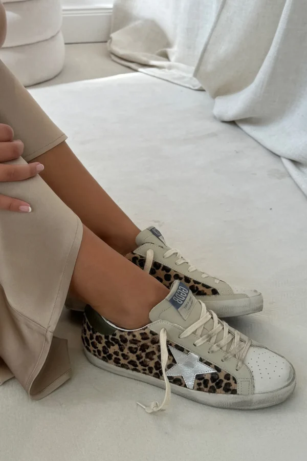 Golden Goose Sneaker | Low Top<Sneaker Super Star in Leo/Olive/Silber