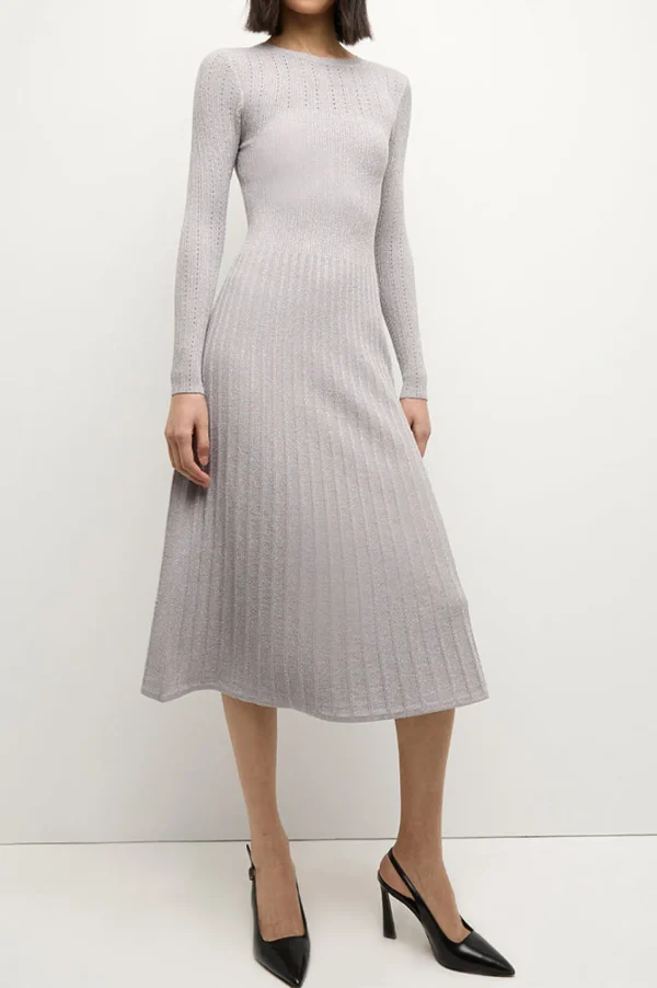 Veronica Beard Kleider<Strickkleid Nami in Silber