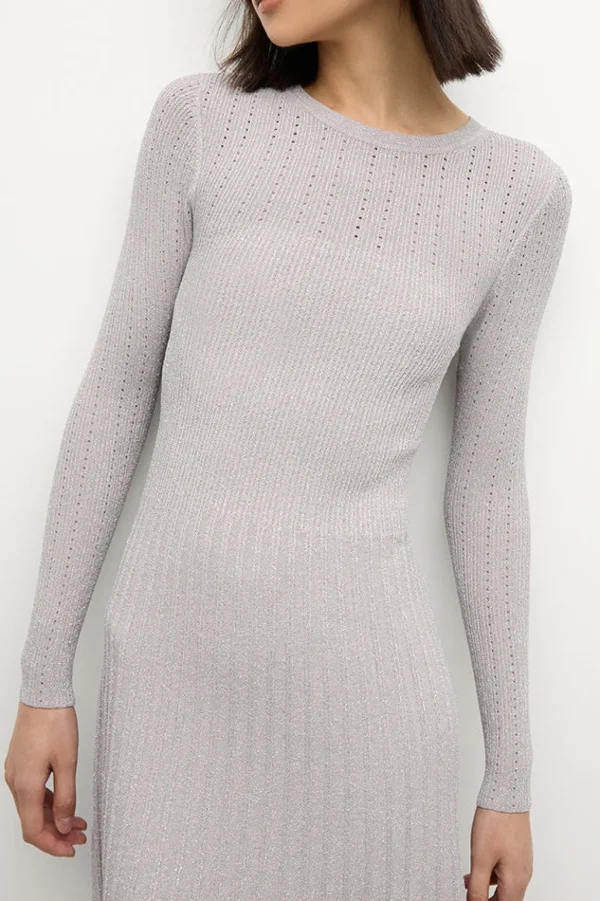 Veronica Beard Kleider<Strickkleid Nami in Silber
